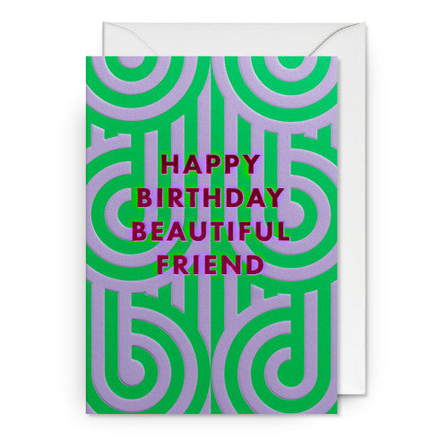 Grußkarte Happy Birthday Beautiful Friend