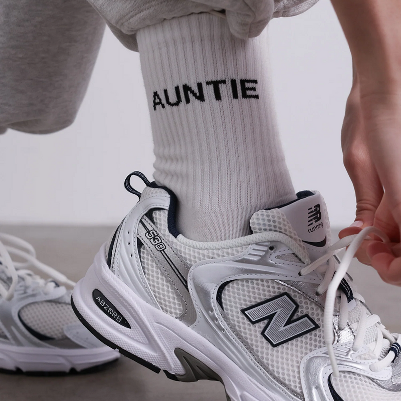 Socken AUNTIE Weiß/Schwarz