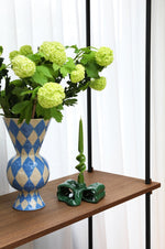 Vase "Rhombic" blue