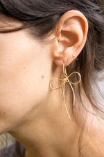 Bow earrings gold-plated