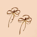 Bow earrings gold-plated