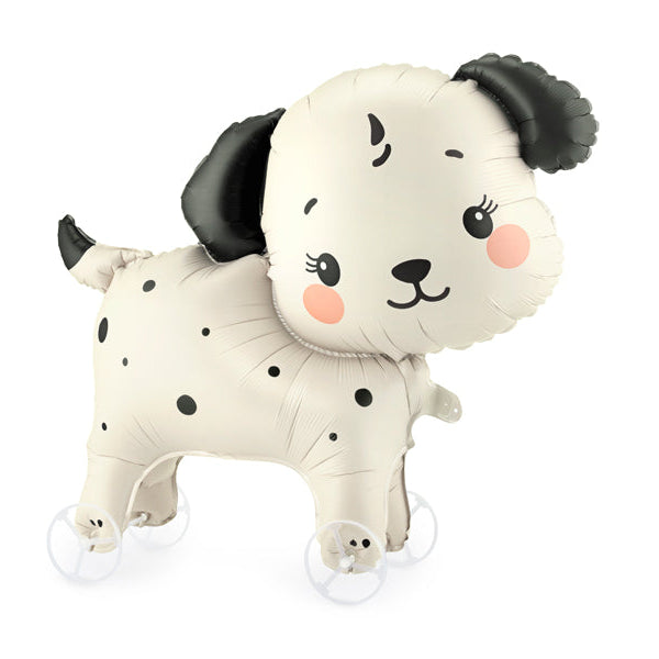 Folien Ballon Hund auf Rädern