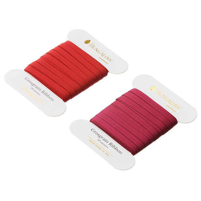 Ripsband 6 mm Weinrot S/2 Stück