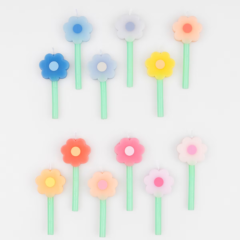 Geburtstagskerzen - Rainbow Daisy