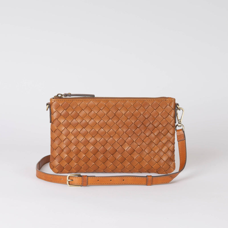 Handtasche Clutch braun Leder