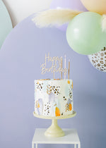 Happy Birthday CAKE TOPPER Holz