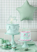 Happy Birthday - Cake Topper - Mint