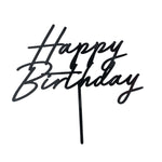 Happy Birthday - Cake Topper - Schwarz