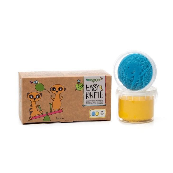 Organic Easy Clay vegan set of 2 "Suri" blue/yellow