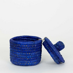 Korb klein mit Deckel - blau