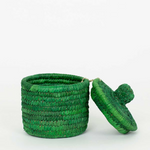 Korb klein mit Deckel - grün