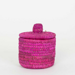 Korb klein mit Deckel - pink