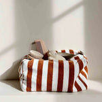 Toiletry Bag - Striped &amp; Toffee