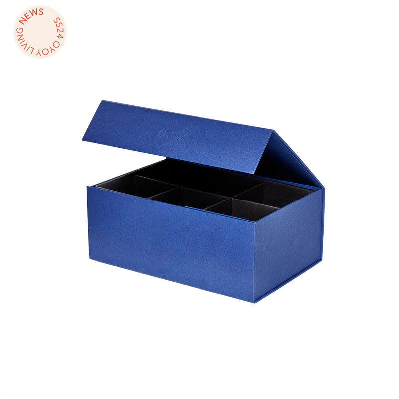 Jewelry storage box "Hako" Optic Blue