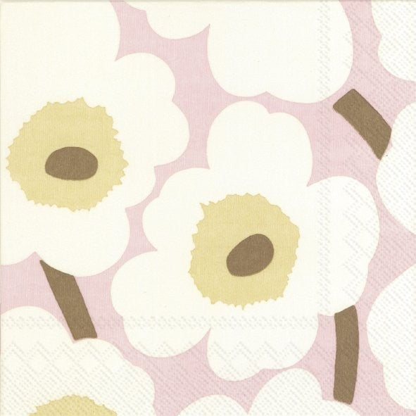 Servietten UNIKKO rose cream 33x33cm
