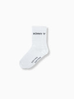 MOMMY Socken - Weiß/Schwarz