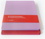 Softcover Notizbuch – Coral + Lilac 2er SET