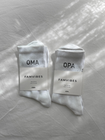 Socken OMA Weiß/Schwarz