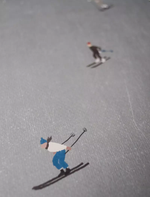 Poster "Skiers" 50x70 cm