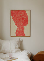 Poster The Line Red 50x70 cm