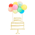 Regenbogen Ballon - Cake Topper