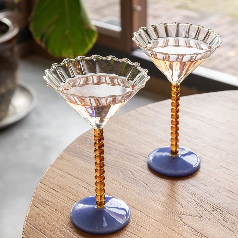 Cocktail glasses "Perle Amber" SET of 2