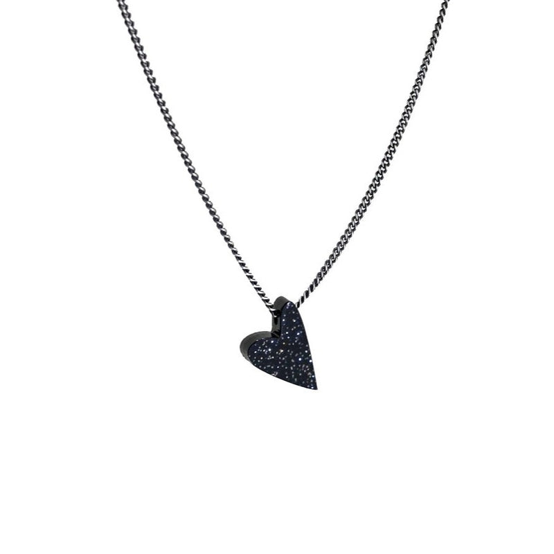 Halskette Herz Black Sparkle | Turina Edition