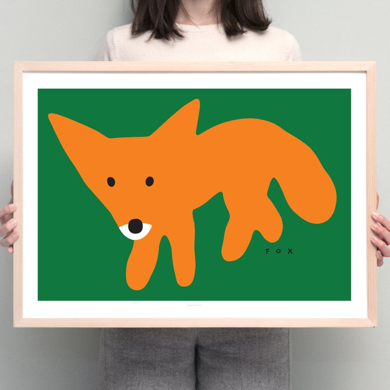 Poster "Red Fox" Green