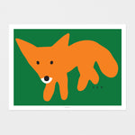 Poster "Red Fox" Green