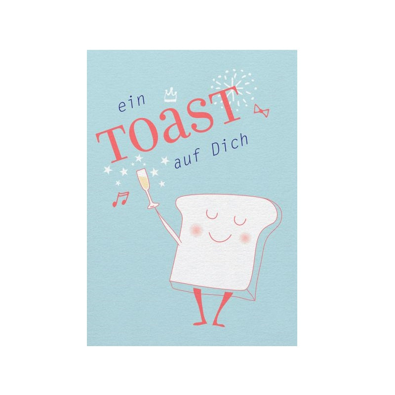 Postkarte "Ein Toast auf dich"