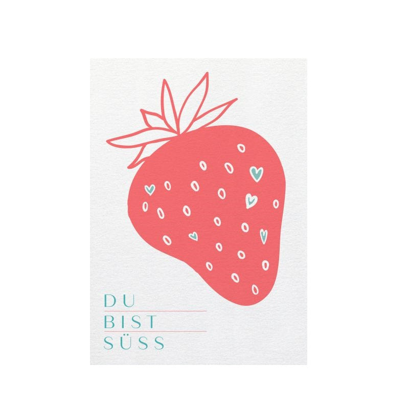 Postkarte "Erdbeere"