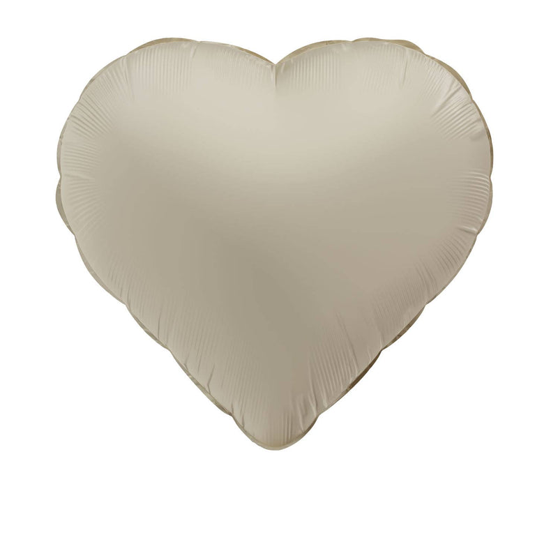 Folienballon HERZ creme matt - 45 cm
