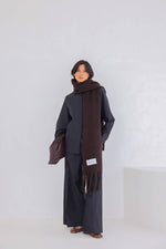 Reykjavik-Schal - 100 % recycelt - Schwarzbraun