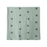 Servietten - Herzen Grün