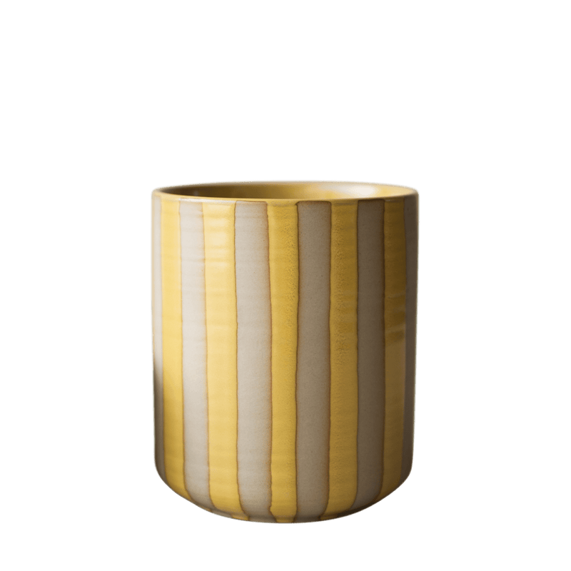 Blumentopf LINE - shiny yellow