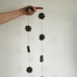 Girlande - Schneeflocken grün