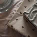 Servietten - Herzen Braun