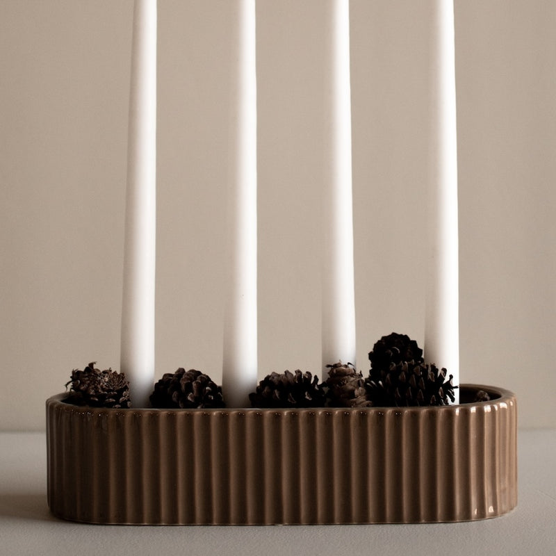 Adventkranz STRIPE - shiny nougat