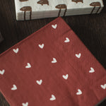 Servietten Heart Dark Red