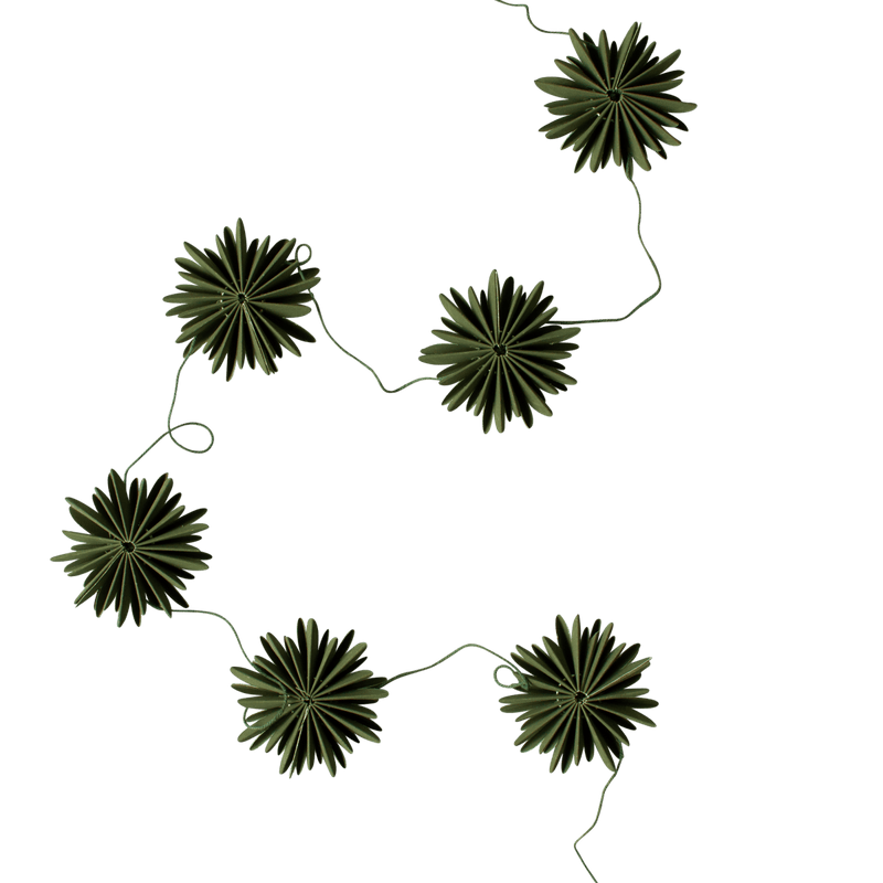 Girlande - Schneeflocken grün