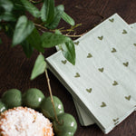 Servietten - Herzen Grün