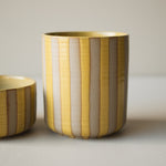 Blumentopf LINE - shiny yellow