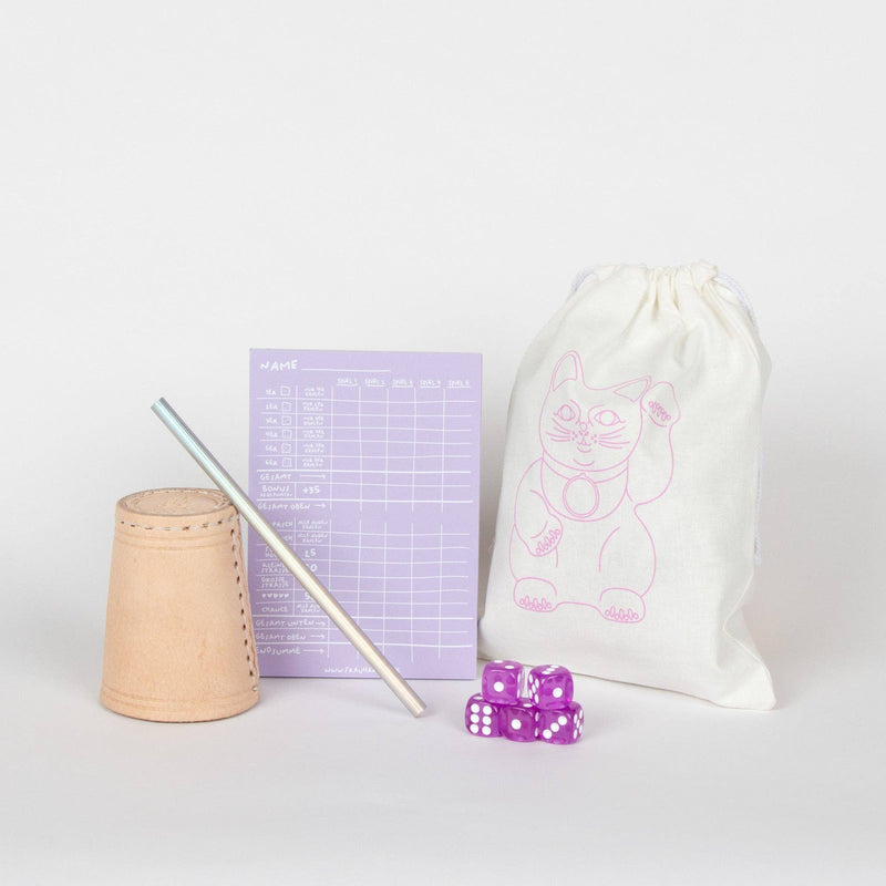 Würfelspiel Set FLIEDER