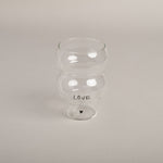 Double Bubble Glass "Love"