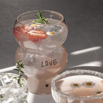 Double Bubble Glass "Love"