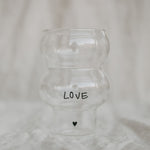 Double Bubble Glass "Love"