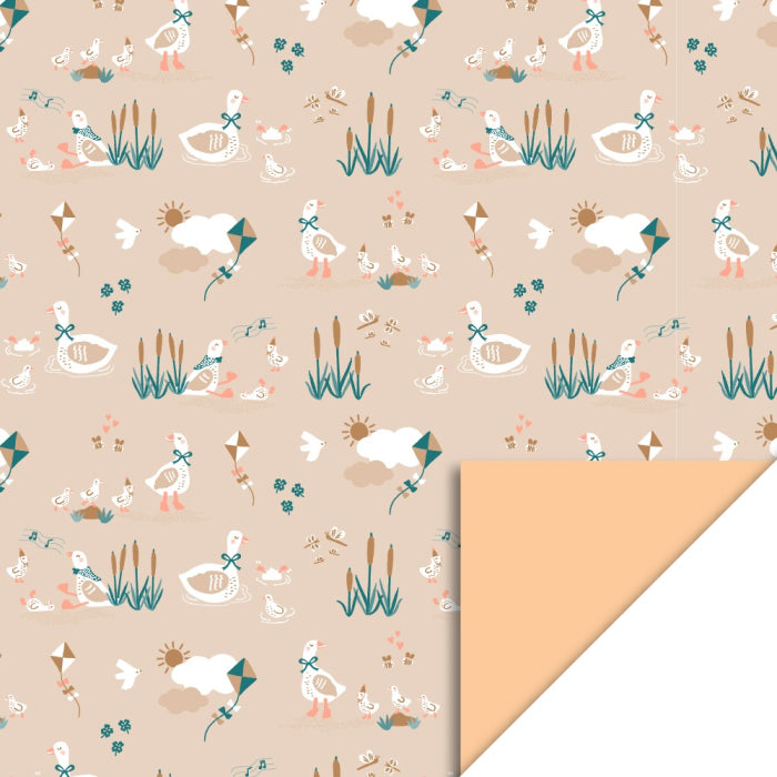 Geschenkpapier Baby Goose - Peach