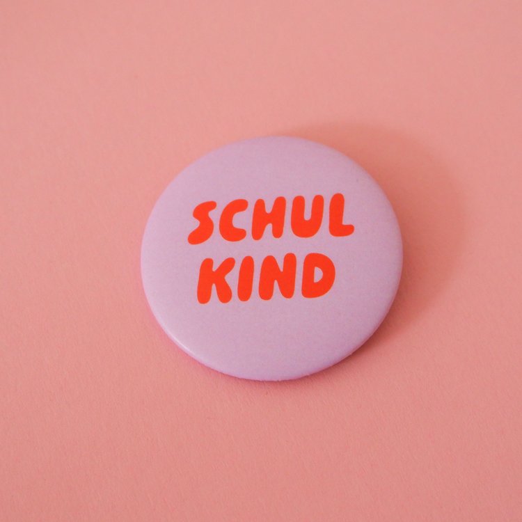 Button "Schulkind rosa"