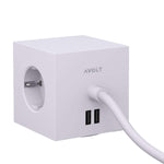 Square Magnet Socket and USB Charging Station light grey