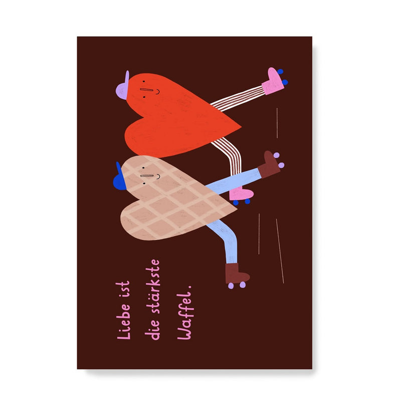 Postkarte "Waffelliebe"